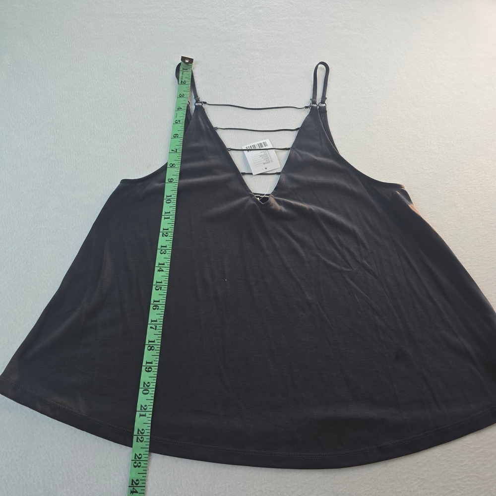 Silence + Noise NWT Womens Strappy V-Neck Tank Top Black OB564699 Size Small - Picture 9 of 9